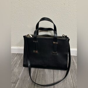 Ted Baker Black Leather  Crossbody Bag -Minimalist Office Siren Core